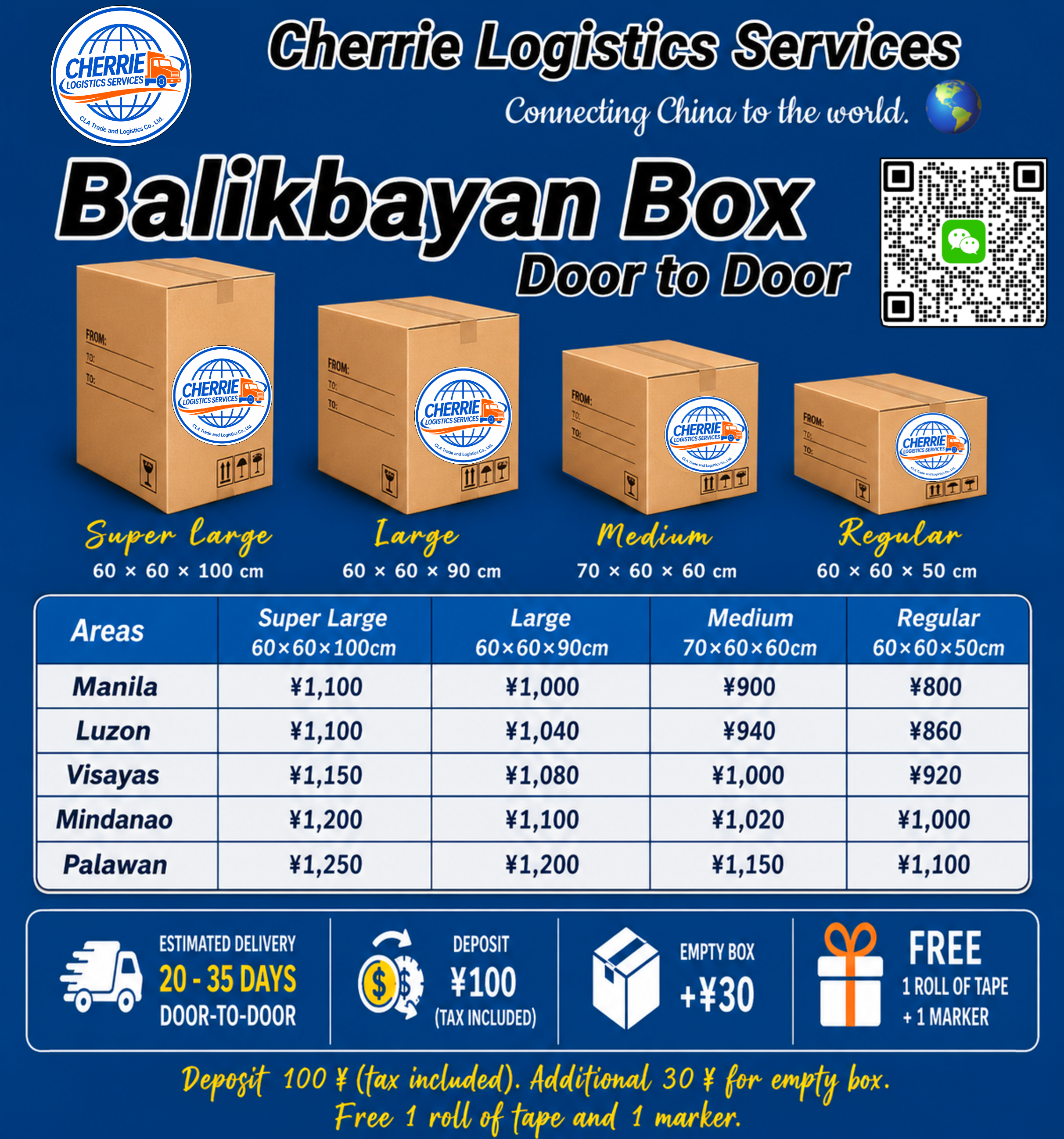 Client shipping rates reference